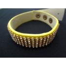 Pulseira Amarela com  Strass