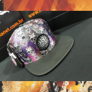 Boné Overhead Vinho Caveira Acetinado