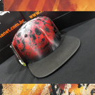 Boné Overhead Vermelho Caveira Acetinado